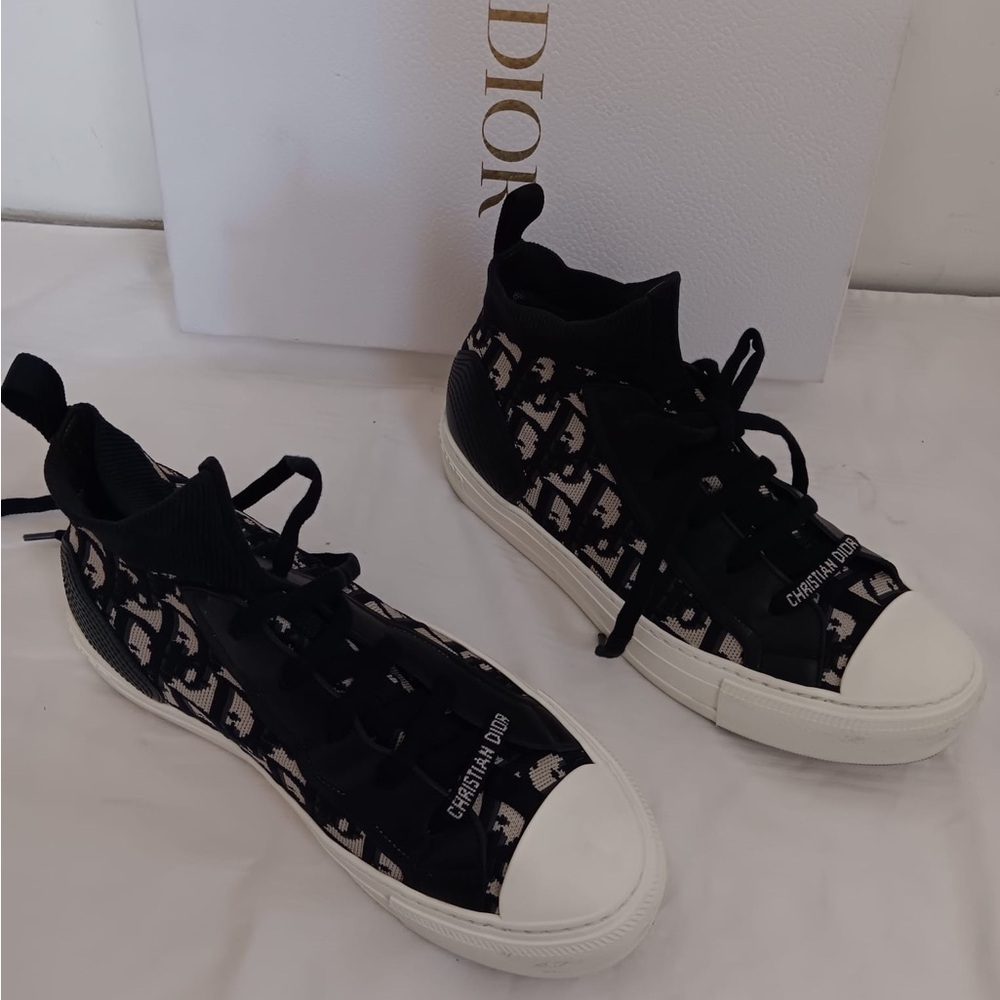 Dior Women's Black and White Sneakers